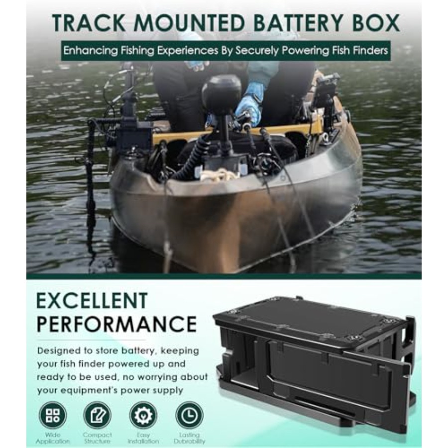 Kotak Baterai Terpasang di Rel - Fish Finder Mount ulasan dan harga