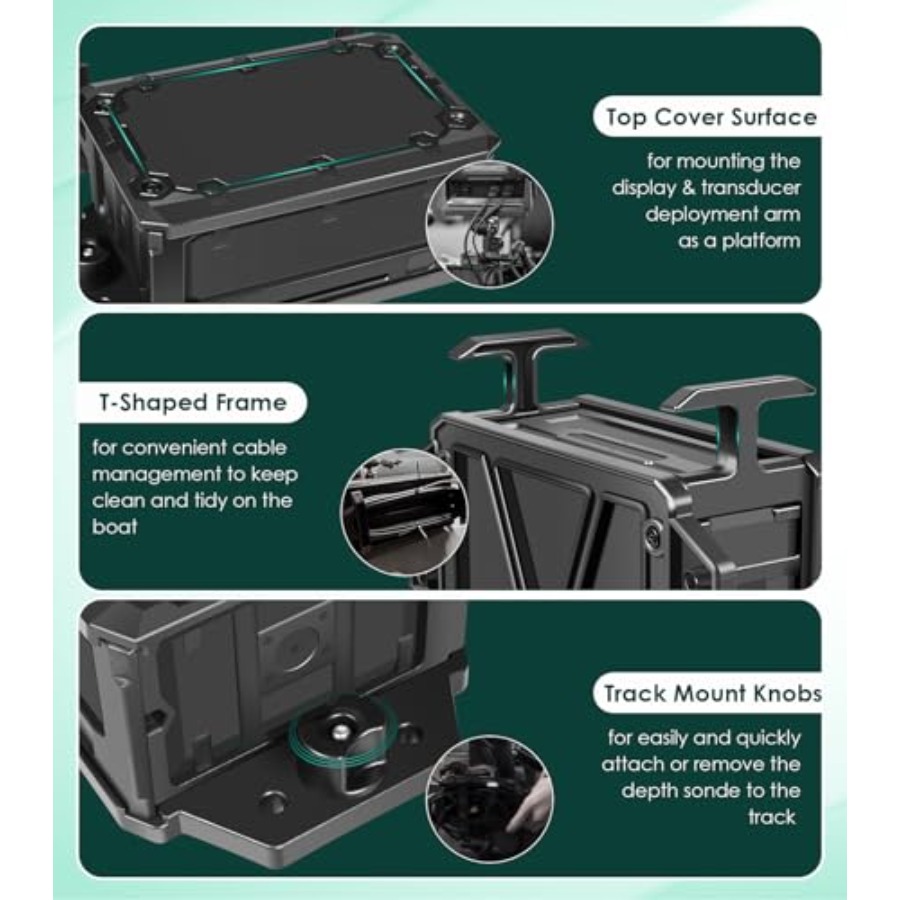 Kotak Baterai Terpasang di Rel - Fish Finder Mount ulasan dan harga