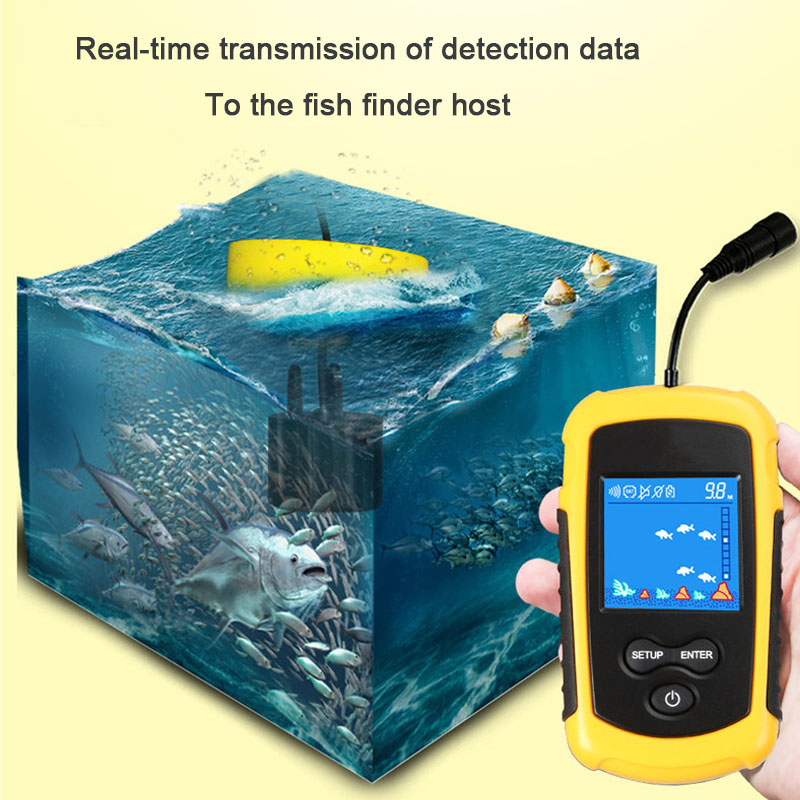 Layar Warna Berkabel 100M Sona - Fish Finder Portable ulasan dan harga