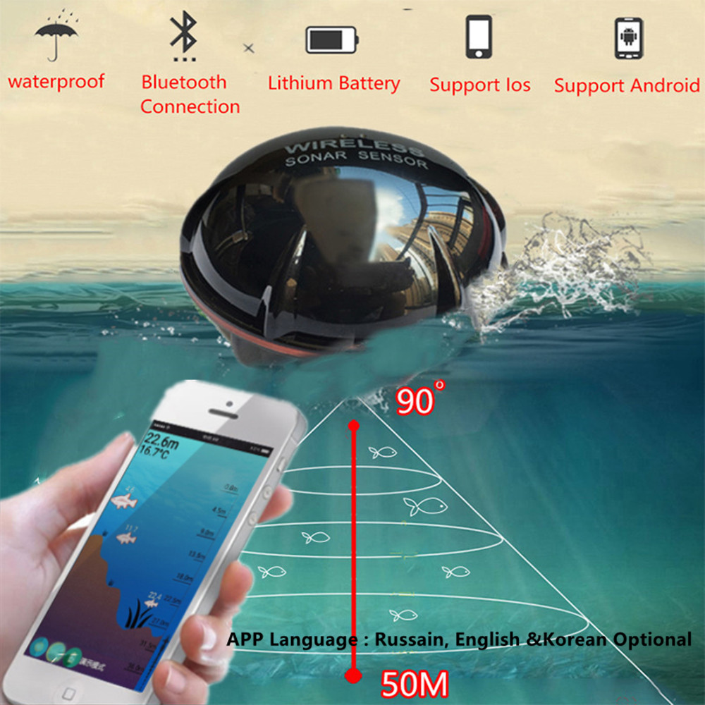 PUPOPAN 100M Ponsel Pintar Bar - Fishing Depth Finder ulasan dan harga